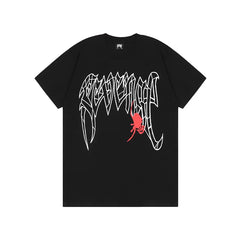 Revenge Dark Grunge Skull Sketch Oversized Tee