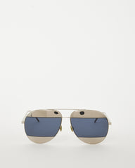 Dior SIlver and Black Lens Dior DIORSPLIT1 Aviator Sunglasses