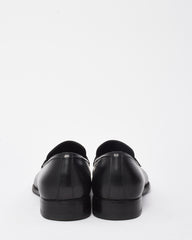 Dior Men's Black Leather Semi-Pointed Toe Loafers - 43 MEN