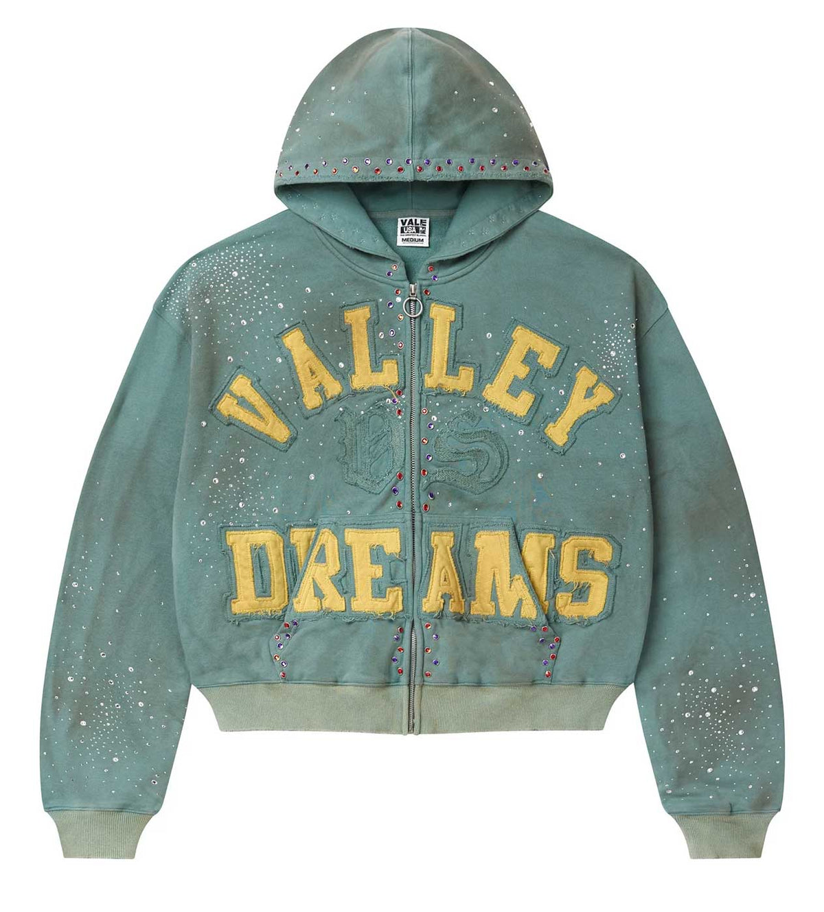 Vale Forever Bank Zip Up Hoodie Green