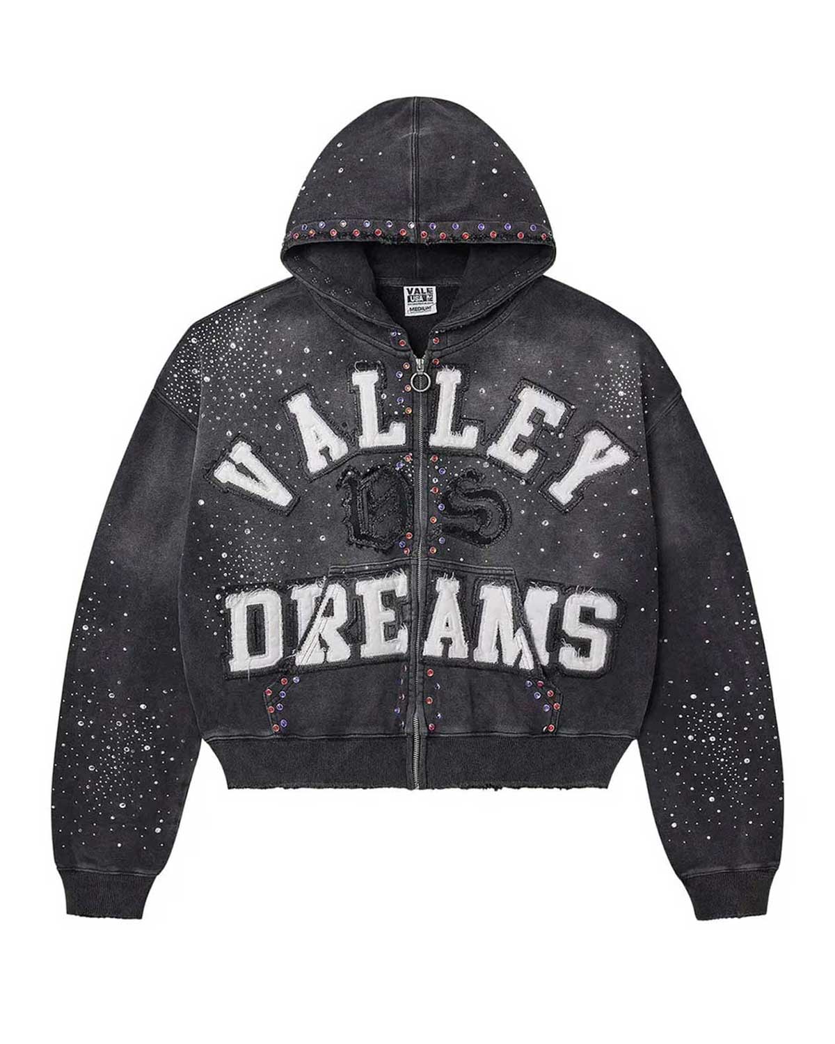 Vale Forever Classico Zip Up Hoodie Black