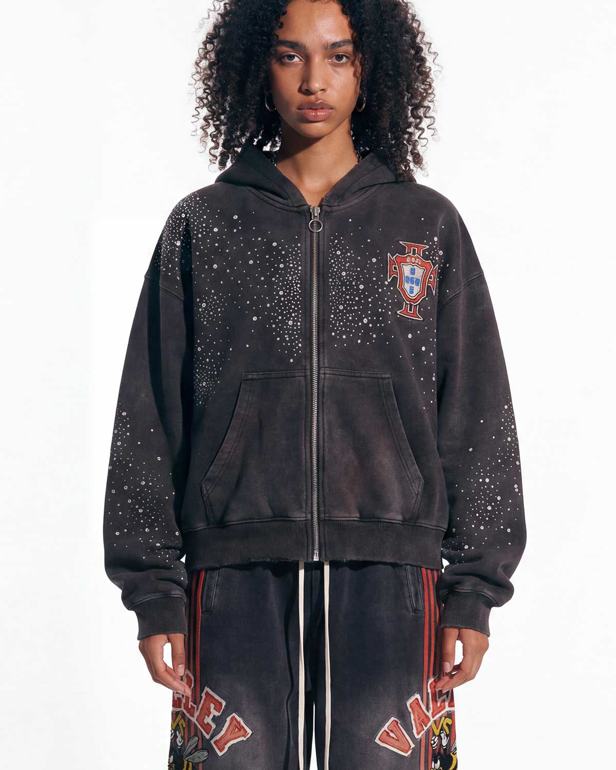 Vale Forever Pluto Cluster Zip Up Hoodie Black