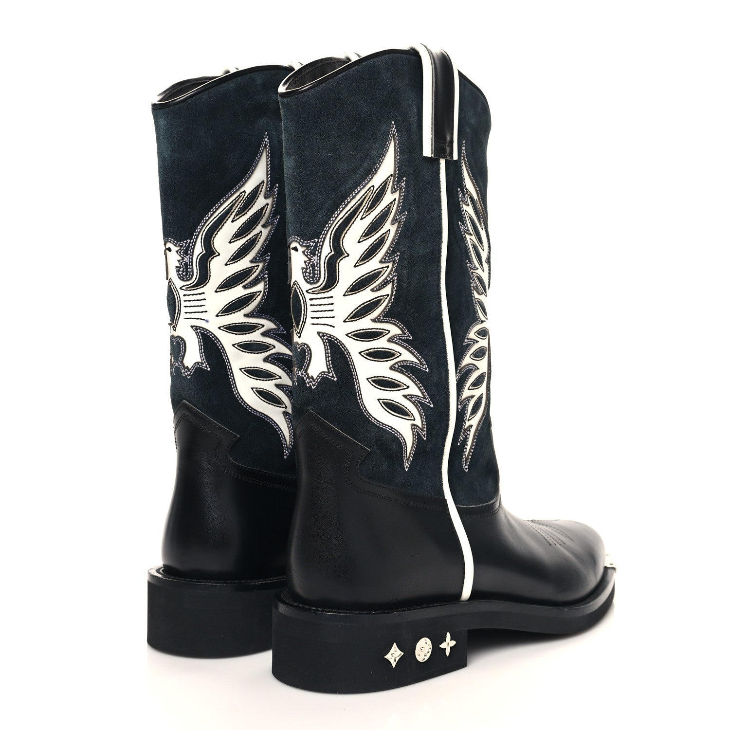 Calfskin Canyon Mens Cowboy Boots 9 Black