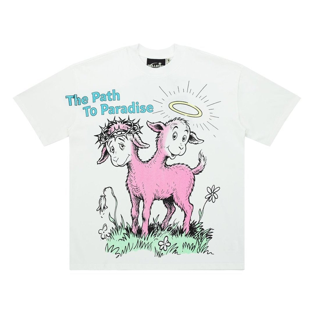 Hellstar Studios  Lamb Graphic Oversized Cotton T-Shirt