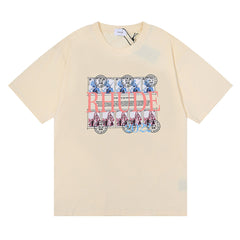RHUDE American Vintage Graphic Printed Oversized Summer Tee