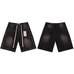 Vale Forever Retro Rhinestone Denim Shorts