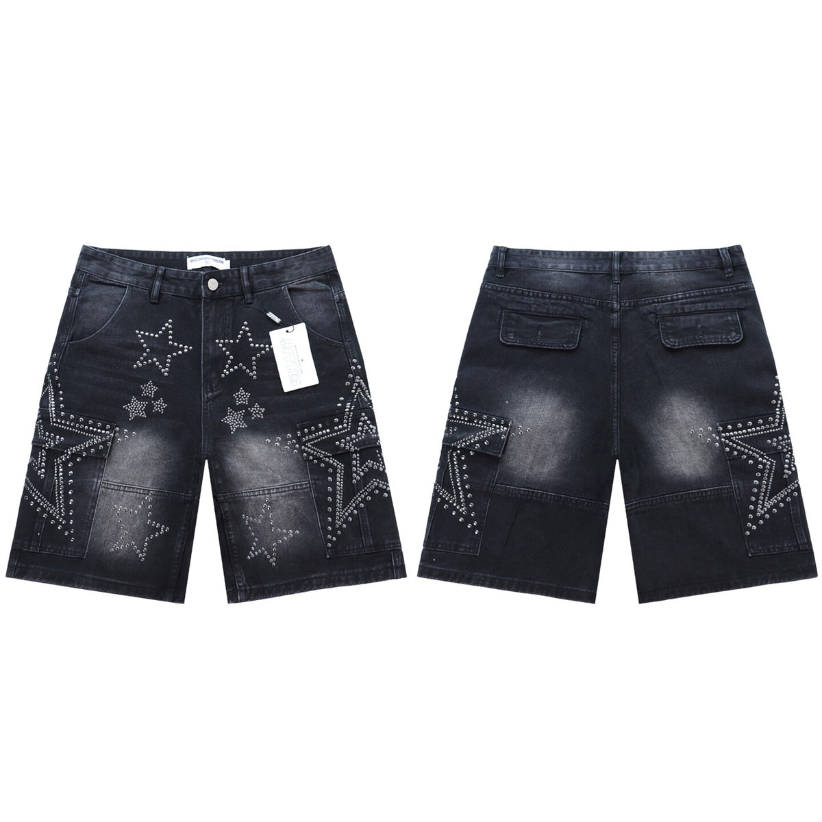 Vale Forever Retro Rhinestone Denim Shorts