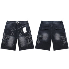 Vale Forever Retro Rhinestone Denim Shorts