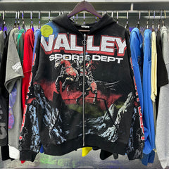 Vale Valley Sport Dept Knight Washed Zip Hoodie