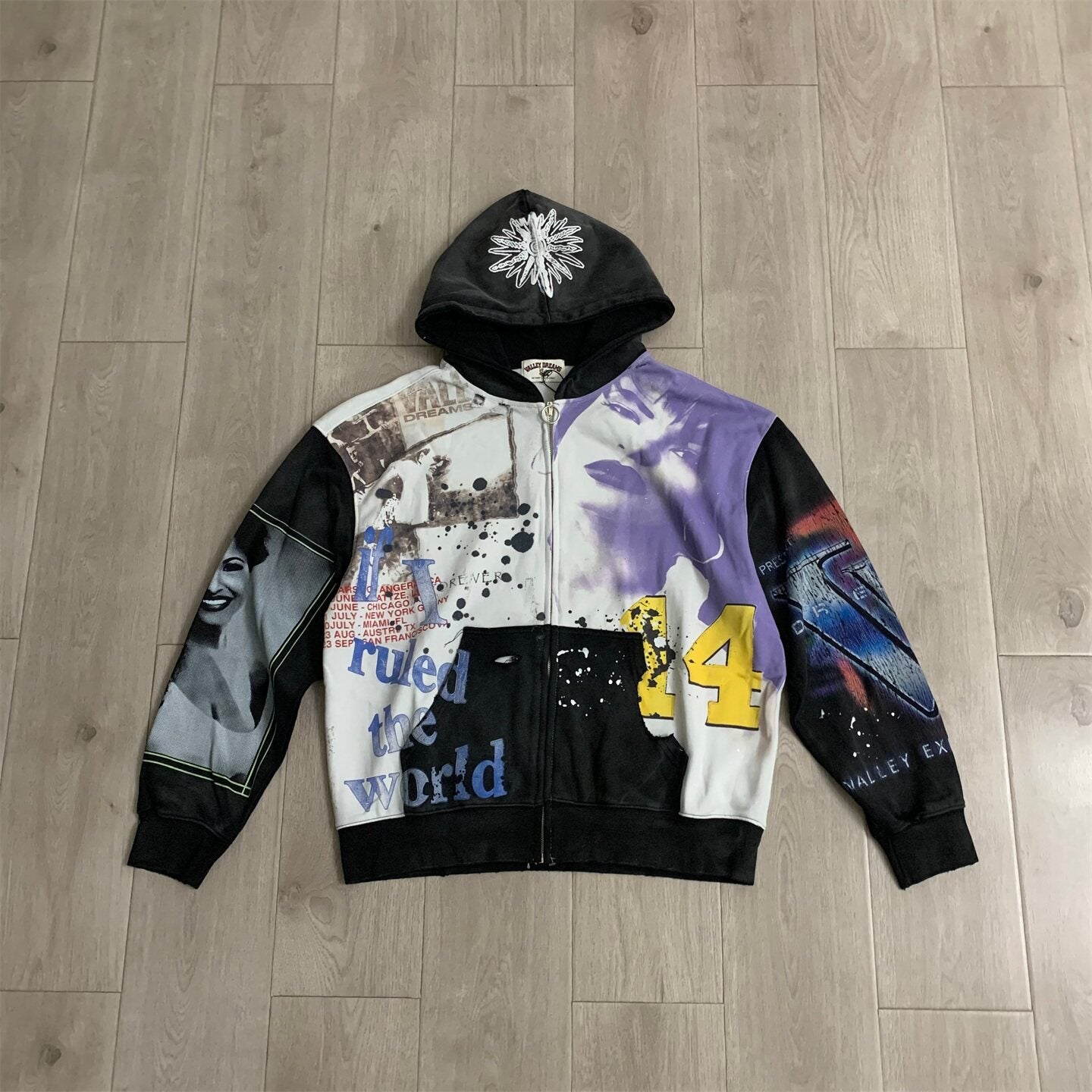 Vale Forever Noise Zip Up Hoodie Black