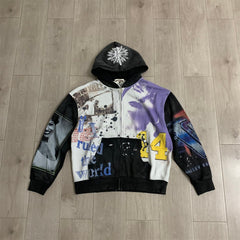 Vale Forever Noise Zip Up Hoodie Black