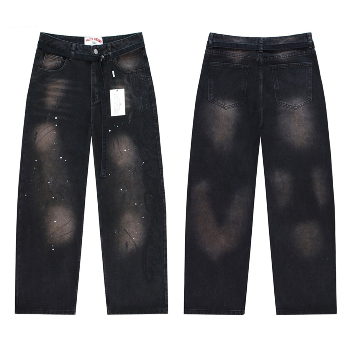 Vale Forever Retro Side Embroidered Straight Jeans