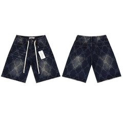Vale Forever Rhinestone Embroidered Denim Shorts