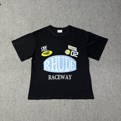 RHUDE American Retro Loose Fit Unisex Summer T-Shirt