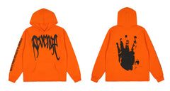 Revenge Smoke High Street Skull Print Pullover Hoodie