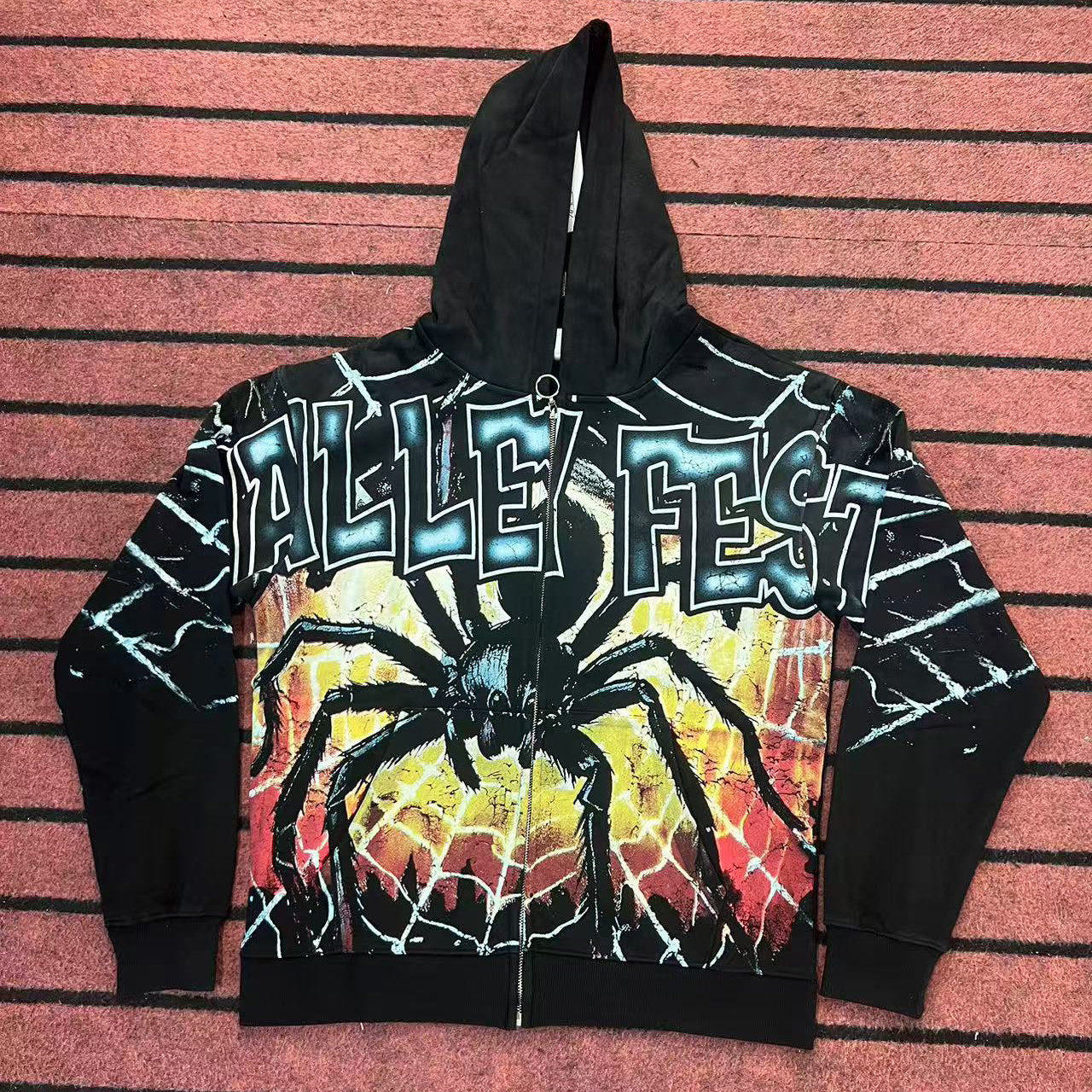 VALE VALLEY Liberty Printed Spliced Zip Hoodie