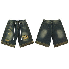 Vale Forever Retro Rhinestone Denim Shorts
