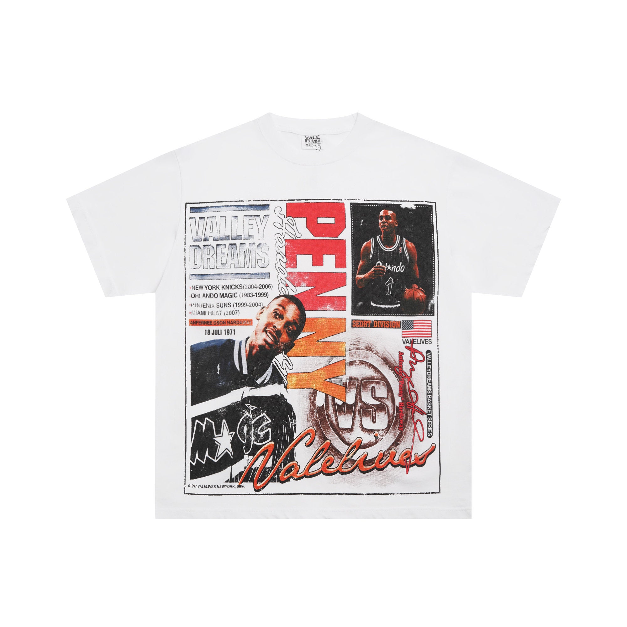 VALE VALLEY Hip Hop Heavyweight Printed Tee